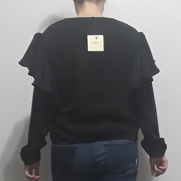 Free Generation Ruffled Satin Zip-Front Jacket - Picture 4 of 7